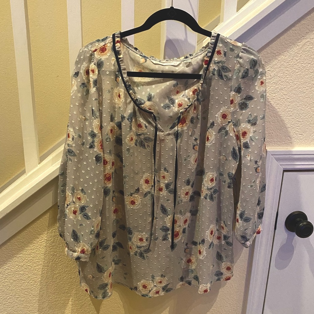 LC Lauren Conrad Floral Blouse